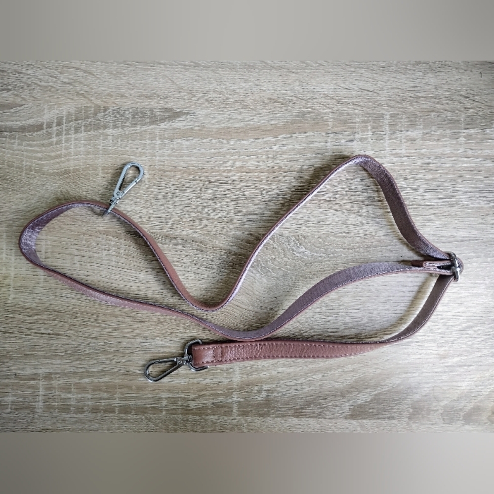 Pink handbag/purse strap with silver hardware